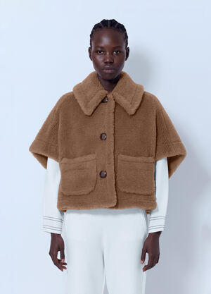 Max Mara Short Shearling Coat Camel max0266086