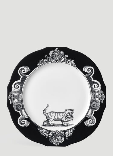 Gucci Set Of Two Cat Presentation Plate Black wps0638424