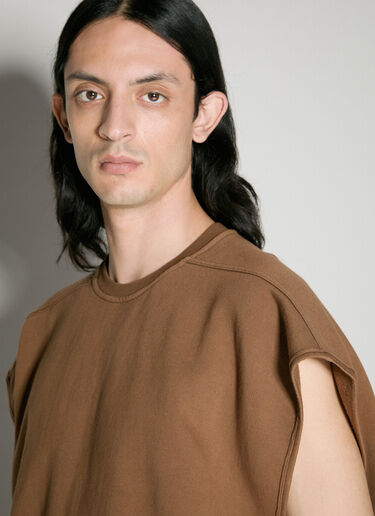 Rick Owens DRKSHDW Tatlin Sweatshirt Vest Brown drk0156011