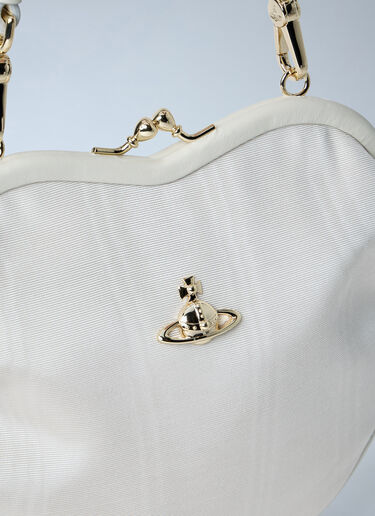 Vivienne Westwood Belle Heart Frame Handbag White vvw0263039