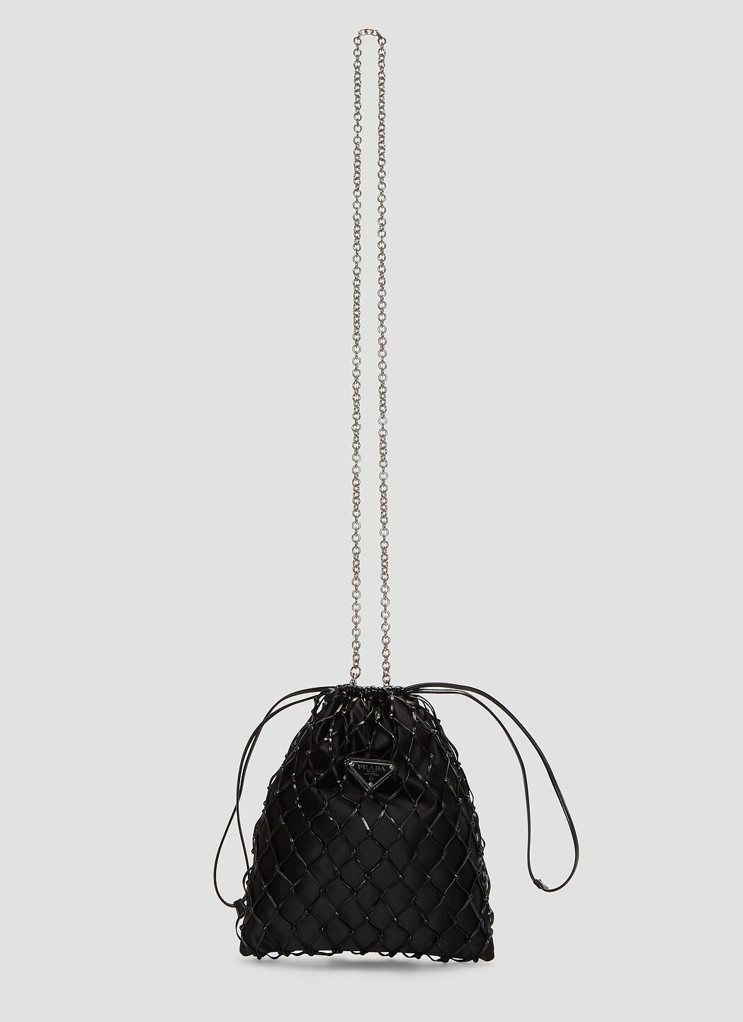 Prada Women s Mesh Drawstring Bag in Black LN CC