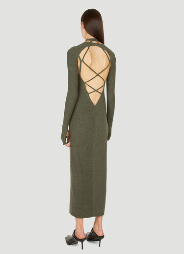 Dion Lee Plaited Dress Green dle0249006