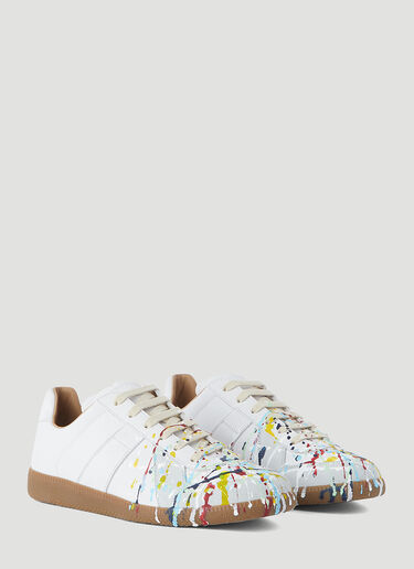 Maison Margiela Replica Paint Low-Top Sneakers White mla0246045