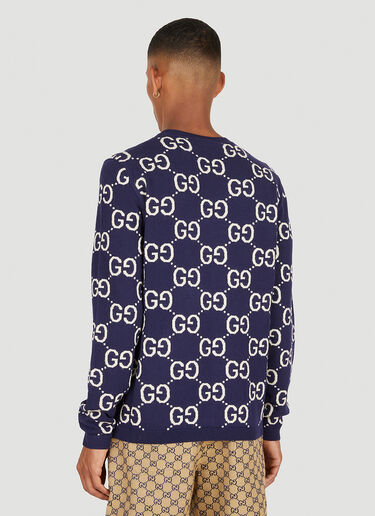 Gucci GG Jacquard Sweater Blue guc0150042