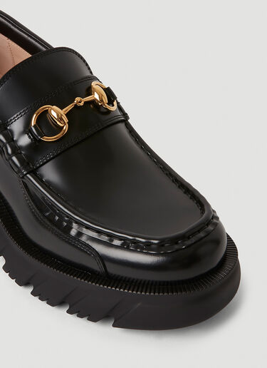 Gucci Chunky Horsebit Loafers  Black guc0245068
