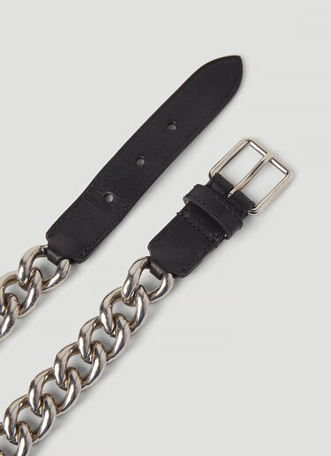 Alexander McQueen Single Chain Belt Black amq0245054