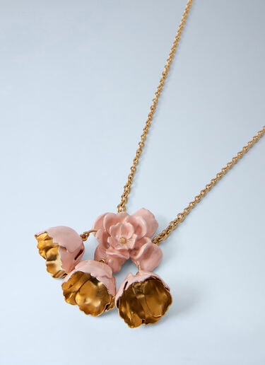 Chloé Floral Pendant Necklace Pink chl0264041