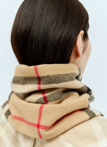 Burberry Check Cashmere Snood Beige bur0255077