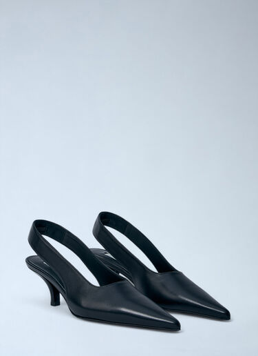 Classic Leather Slingback Heels TOTEME Classic Leather Slingback Heels Black tot0261036