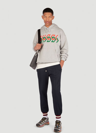 Gucci 미러 로고 프린트 후드 스웨트셔츠 그레이 guc0152074