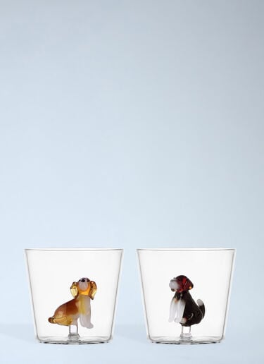 Set Of Four Dog Tumbler Glasses Ichendorf Milano Set Of Four Dog Tumbler Glasses Multicolour wps0692070