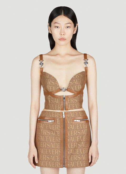 Versace Logo Bustier Top Black vrs0249016