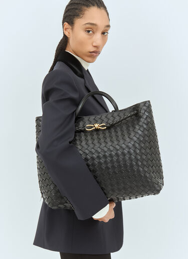 Bottega Veneta 라지 안디아모 핸드백 블랙 bov0257053