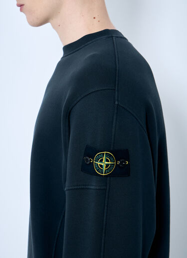 Stone Island Logo Patch Sweatshirt Black sto0160045