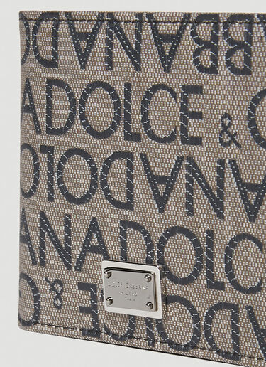 Dolce & Gabbana Jacquard Logo Wallet Brown dol0152017