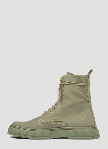 Virón 1992 Upcycled Canvas Boots Khaki vir0348009