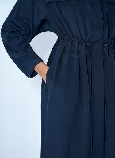 Max Mara Drawstring Hooded Coat Navy max0265001