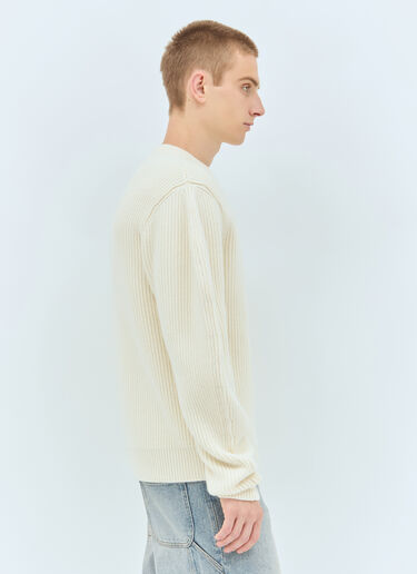 Jil Sander Crewneck Wool Sweater Cream jil0158003
