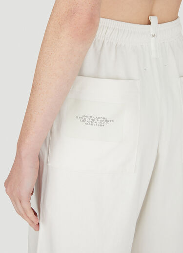 Marc Jacobs Logo Print Shorts White mcj0247015