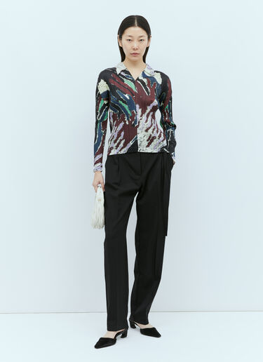 Pleats Please Issey Miyake Frosty Forest Collar Shirt Multicolour plp0255004