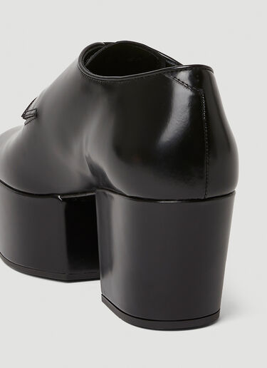 Prada 75mm厚底系带鞋 黑 pra0246008