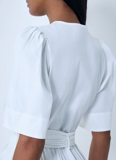 GANNI Tie-Strap Dress White gan0263030