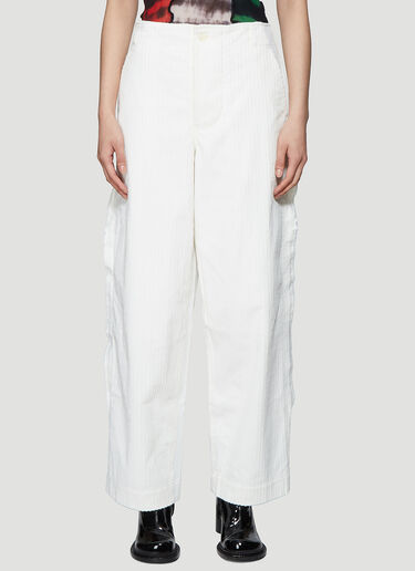 ASAI Contrast Cord Pants White asa0238005