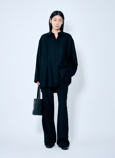The Row Caroline Wool Shirt Black row0258021