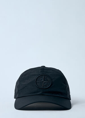 Stone Island Logo Motif Baseball Cap Black sto0160056