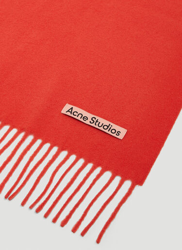 Acne Studios Logo Patch Scarf Red acn0152049