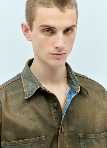 Denim Button-Up Shirt Acne Studios Denim Button-Up Shirt Brown acn0154010
