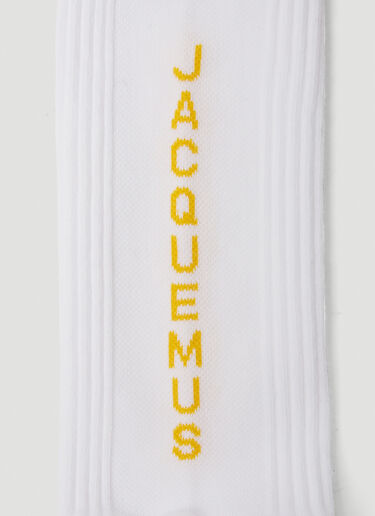 Jacquemus Les Chaussettes Logo Print Socks White jac0250083
