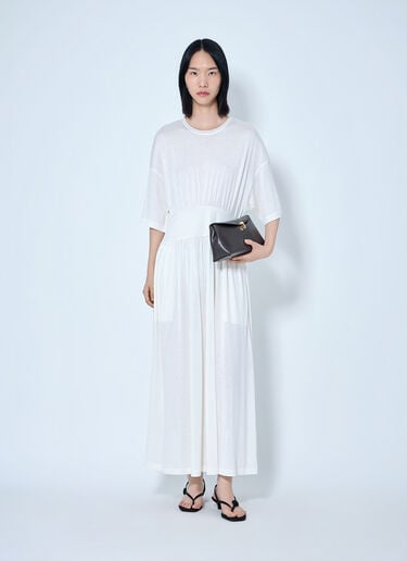 Toteme Cotton Silk Tee Dress White tot0265072