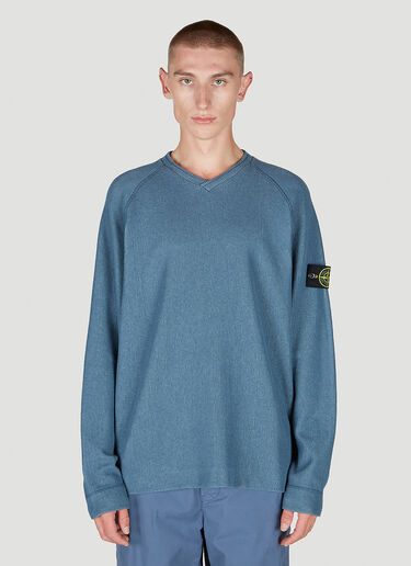 Stone Island Compass Patch Sweater Blue sto0152060