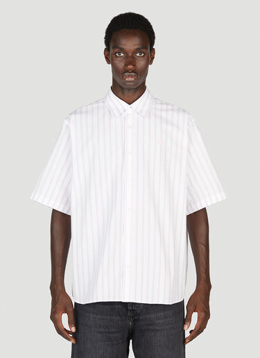 Acne Studios Men's Striped Short Sleeve Shirt in White | LN-CC®
