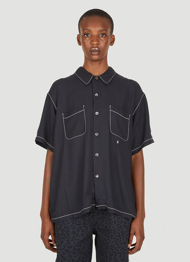 Stüssy Contrast Pick Stitched Shirt Black sts0348005