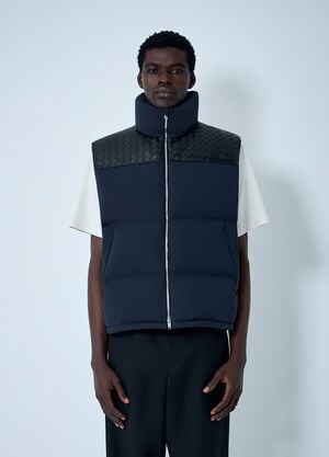 Bottega Veneta Tech Nylon Puffer Gilet Navy bov0162005