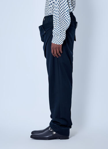 LN-CC® - Vivienne Westwood: Builder Straight-Leg Trousers - Navy Vivienne Westwood Builder Straight-Leg Trousers Navy vvw0166002