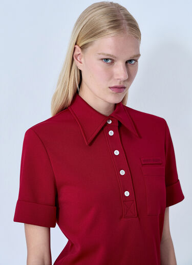Miu Miu Jersey Polo Shirt Red miu0264106