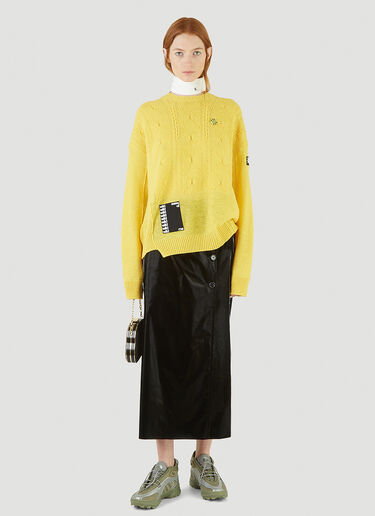 Raf Simons Vinyl Buttoned Skirt Black raf0244011