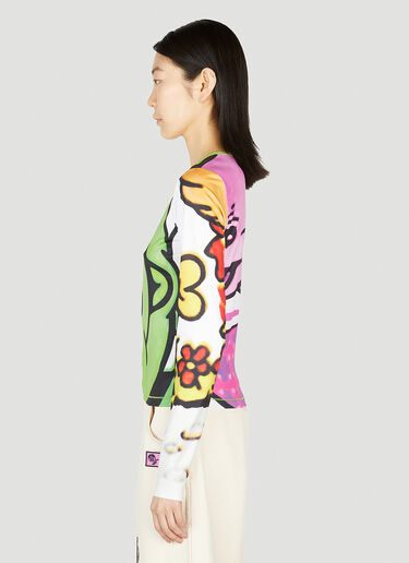 Chopova Lowena Graphic Print Long Sleeve Top Green cho0251001