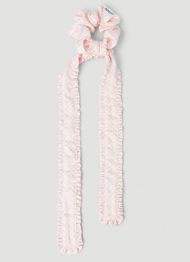 Ruffled Bow Scrunchie GANNI Ruffled Bow Scrunchie Pink gan0251104