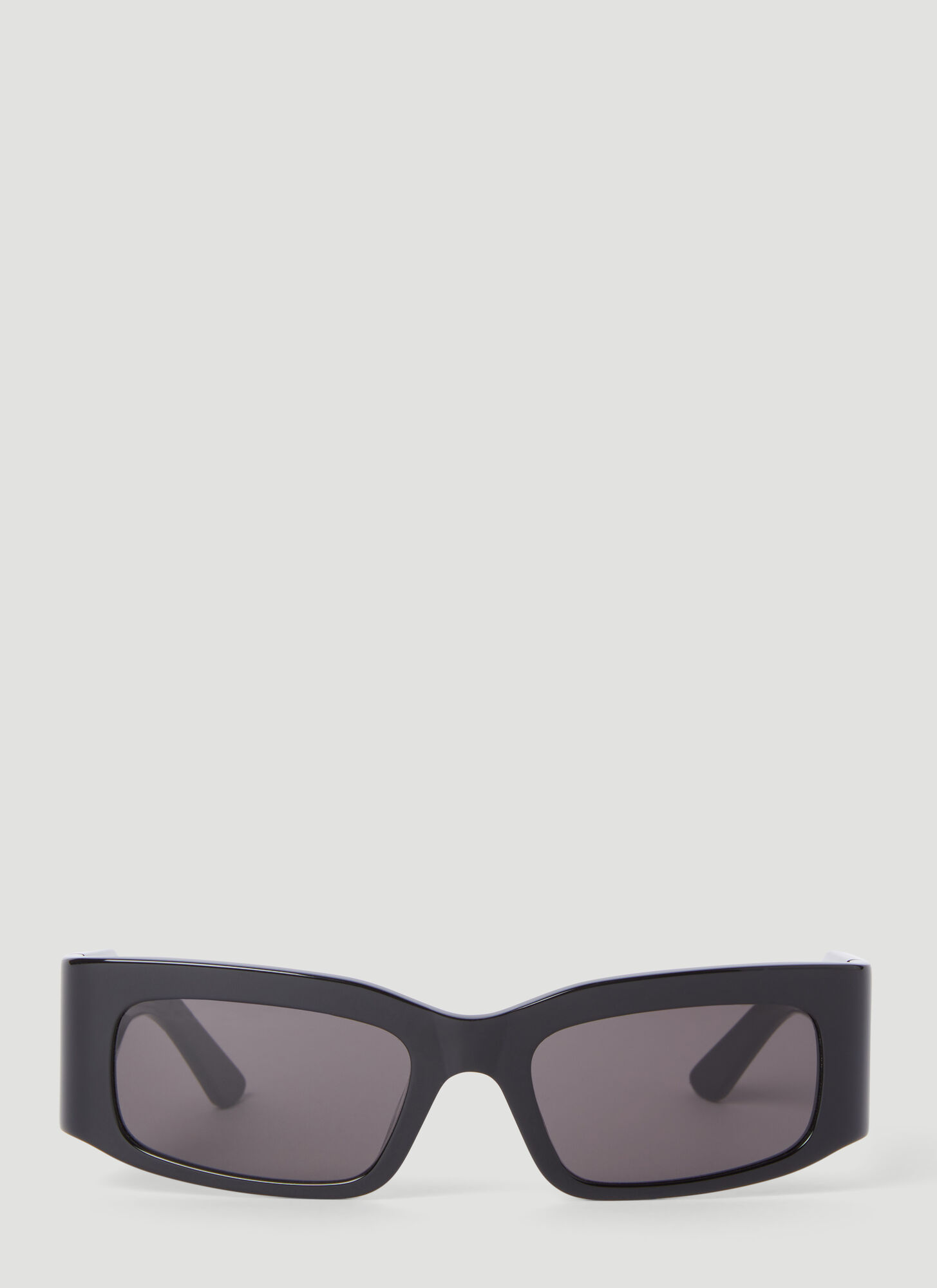 Shop Balenciaga Paper Rectangle Sunglasses In Black