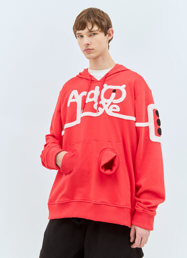 Walter Van Beirendonck Android Hooded Sweatshirt Red wlt0158008