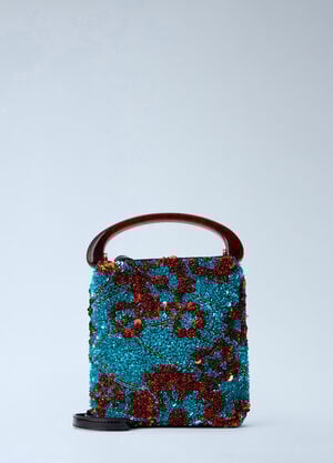 Dries Van Noten Micro Crisp Embellished Bag Blue dvn0263022