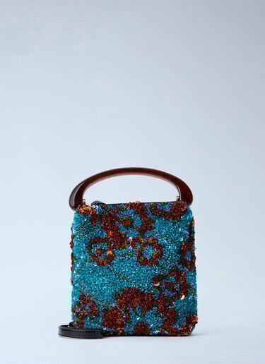 Dries Van Noten Micro Crisp Embellished Bag Blue dvn0263022