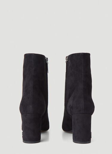 Saint Laurent Lou Suede Ankle Boots Black sla0249097