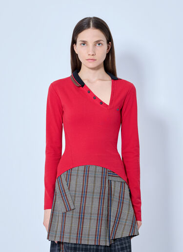 LN-CC® - Vivienne Westwood: Glory Polo Shirt - Red Vivienne Westwood Glory Polo Shirt Red vvw0266007