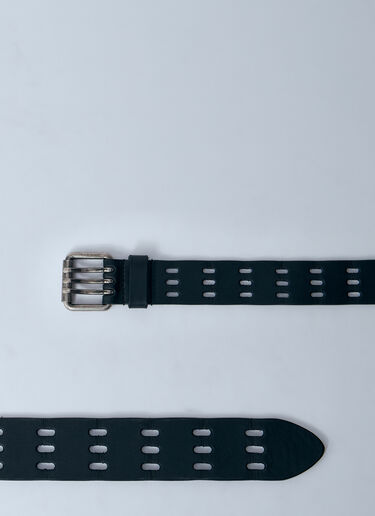 Saint Laurent Leather Motorcycle Belt Brown sla0159033