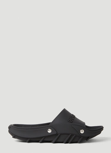 Burberry Bucklow Rubber Slides Black bur0149073